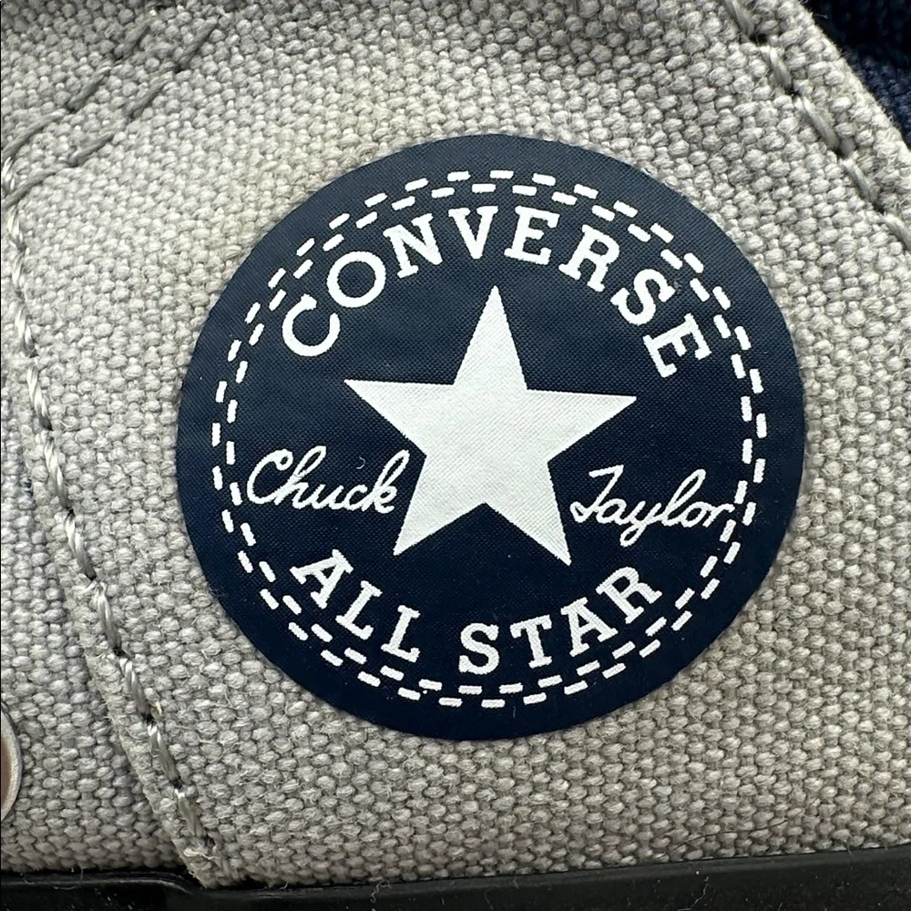 Converse Boy's CT Axel Mid Top Washed Gray Navy Sneakers - Size 12 Kids